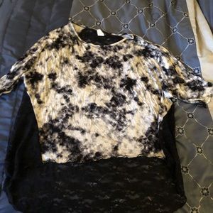 Lace trim t shirt